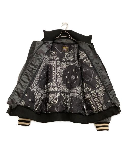 VANSON（バンソン）VANSON (バンソン) スタジャン　STREET TRACK ブラック×グレー サイズ:XXLの古着・服飾アイテム
