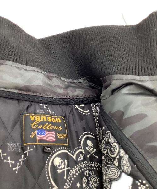 VANSON（バンソン）VANSON (バンソン) スタジャン　STREET TRACK ブラック×グレー サイズ:XXLの古着・服飾アイテム