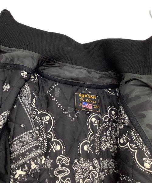 VANSON（バンソン）VANSON (バンソン) スタジャン　STREET TRACK ブラック×グレー サイズ:XXLの古着・服飾アイテム