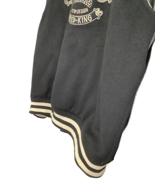 VANSON（バンソン）VANSON (バンソン) スタジャン　STREET TRACK ブラック×グレー サイズ:XXLの古着・服飾アイテム