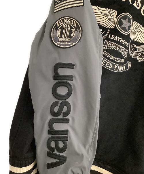 VANSON（バンソン）VANSON (バンソン) スタジャン　STREET TRACK ブラック×グレー サイズ:XXLの古着・服飾アイテム