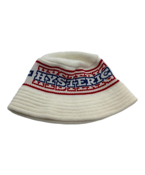 Hysteric Glamour（ヒステリックグラマー）Hysteric Glamour (ヒステリックグラマー) ニットバケットハット ホワイト×レッド×ブルー サイズ:freeの古着・服飾アイテム