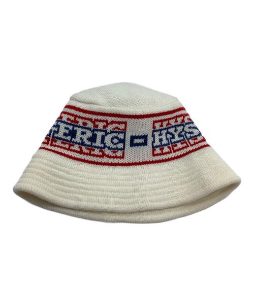 Hysteric Glamour（ヒステリックグラマー）Hysteric Glamour (ヒステリックグラマー) ニットバケットハット ホワイト×レッド×ブルー サイズ:freeの古着・服飾アイテム