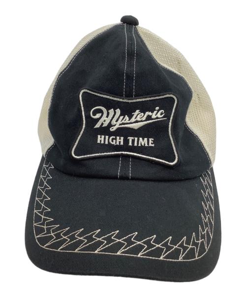 Hysteric Glamour（ヒステリックグラマー）Hysteric Glamour (ヒステリックグラマー) メッシュキャップ ブラック×ホワイト サイズ:freeの古着・服飾アイテム