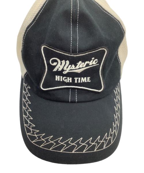 Hysteric Glamour（ヒステリックグラマー）Hysteric Glamour (ヒステリックグラマー) メッシュキャップ ブラック×ホワイト サイズ:freeの古着・服飾アイテム