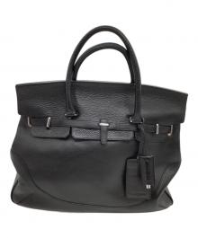 PELLE MORBIDA（ペッレモルビダ）の古着「トートバッグ　Maiden Voyage　フラップボストンバッグ 　」｜ブラック