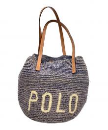 POLO RALPH LAUREN（ポロ・ラルフローレン）の古着「トートバッグ」｜ネイビー×ブラウン