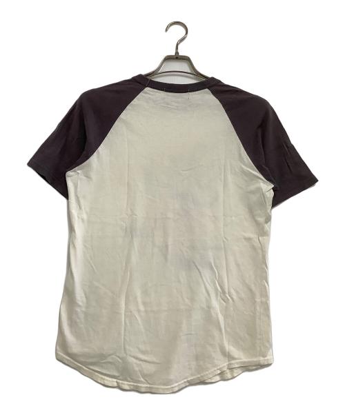 Hysteric Glamour（ヒステリックグラマー）Hysteric Glamour (ヒステリックグラマー)  半袖Tシャツ　Super HYS　ラグランスリーブ ホワイト×グレー サイズ:freeの古着・服飾アイテム