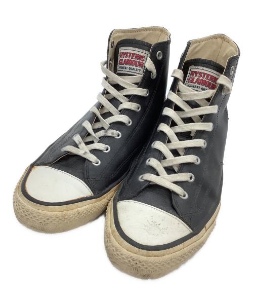 Hysteric Glamour（ヒステリックグラマー）Hysteric Glamour (ヒステリックグラマー) ハイカットスニーカー ブラック×ホワイト サイズ:10の古着・服飾アイテム
