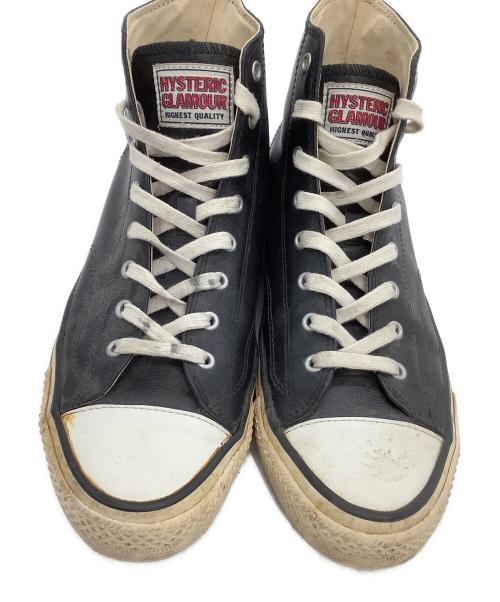 Hysteric Glamour（ヒステリックグラマー）Hysteric Glamour (ヒステリックグラマー) ハイカットスニーカー ブラック×ホワイト サイズ:10の古着・服飾アイテム