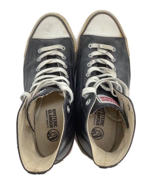 Hysteric Glamour（ヒステリックグラマー）Hysteric Glamour (ヒステリックグラマー) ハイカットスニーカー ブラック×ホワイト サイズ:10の古着・服飾アイテム