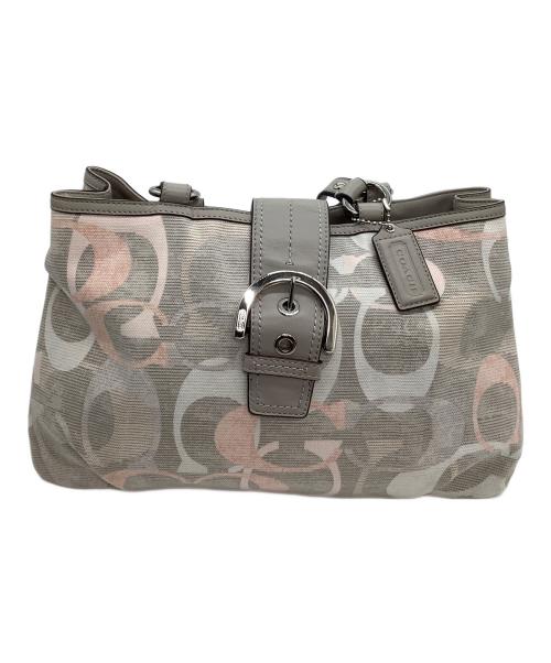 COACH（コーチ）COACH (コーチ) トートバッグ　オプティックシグネチャー ベージュの古着・服飾アイテム