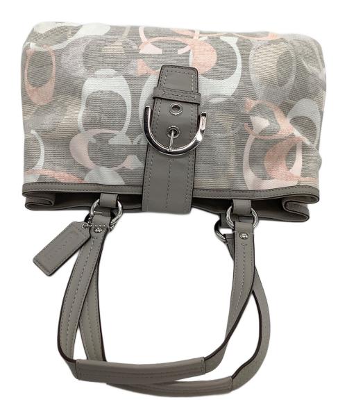 COACH（コーチ）COACH (コーチ) トートバッグ　オプティックシグネチャー ベージュの古着・服飾アイテム