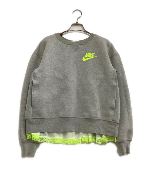 NIKE（ナイキ）NIKE (ナイキ) sacai (サカイ) ドッキングスウェット グレー サイズ:XSの古着・服飾アイテム