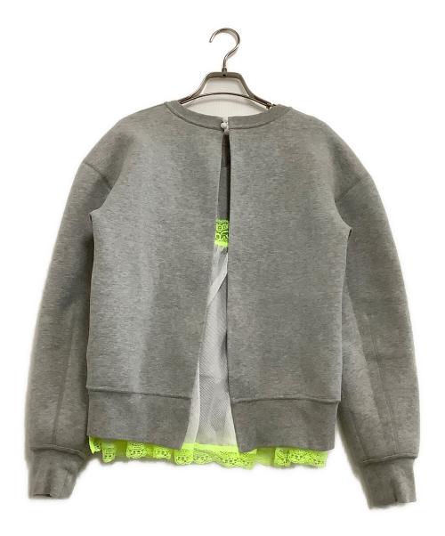 NIKE（ナイキ）NIKE (ナイキ) sacai (サカイ) ドッキングスウェット グレー サイズ:XSの古着・服飾アイテム