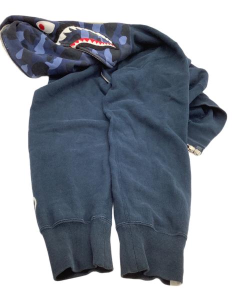 A BATHING APE（アベイシングエイプ）A BATHING APE (アベイシングエイプ) ジップパーカー　初期・フランケンタグ ネイビー サイズ:Mの古着・服飾アイテム