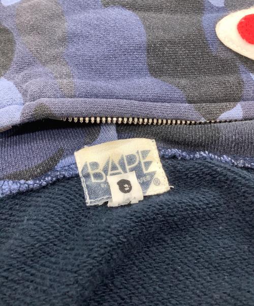 A BATHING APE（アベイシングエイプ）A BATHING APE (アベイシングエイプ) ジップパーカー　初期・フランケンタグ ネイビー サイズ:Mの古着・服飾アイテム