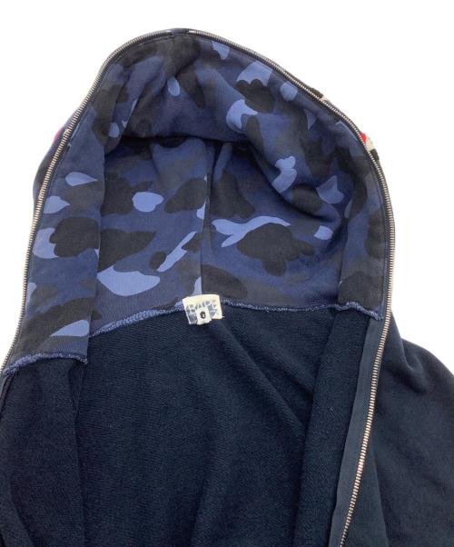 A BATHING APE（アベイシングエイプ）A BATHING APE (アベイシングエイプ) ジップパーカー　初期・フランケンタグ ネイビー サイズ:Mの古着・服飾アイテム