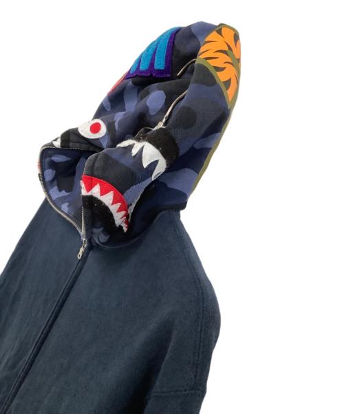 A BATHING APE（アベイシングエイプ）A BATHING APE (アベイシングエイプ) ジップパーカー　初期・フランケンタグ ネイビー サイズ:Mの古着・服飾アイテム