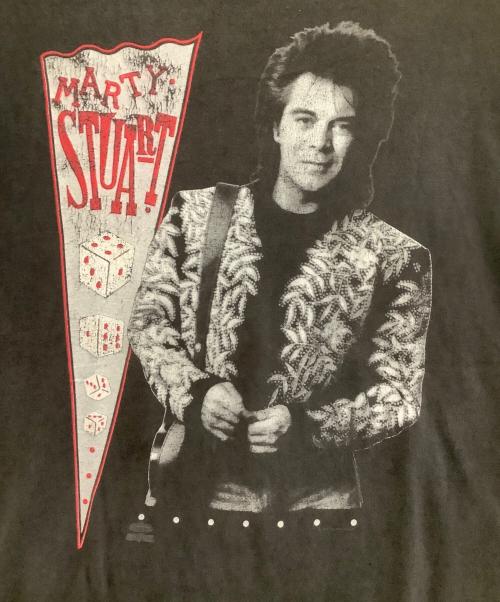 Hanes（ヘインズ）Hanes (ヘインズ) プリントTシャツ　MARTY・STUART　90s ブラック サイズ:XLの古着・服飾アイテム