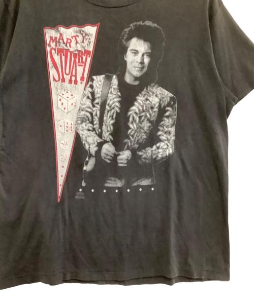 Hanes（ヘインズ）Hanes (ヘインズ) プリントTシャツ　MARTY・STUART　90s ブラック サイズ:XLの古着・服飾アイテム