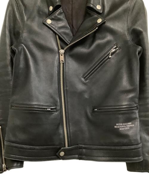 RUDE GALLERY（ルードギャラリー）RUDE GALLERY (ルードギャラリー) レザーライダースジャケット　19A/W ブラック サイズ:3の古着・服飾アイテム