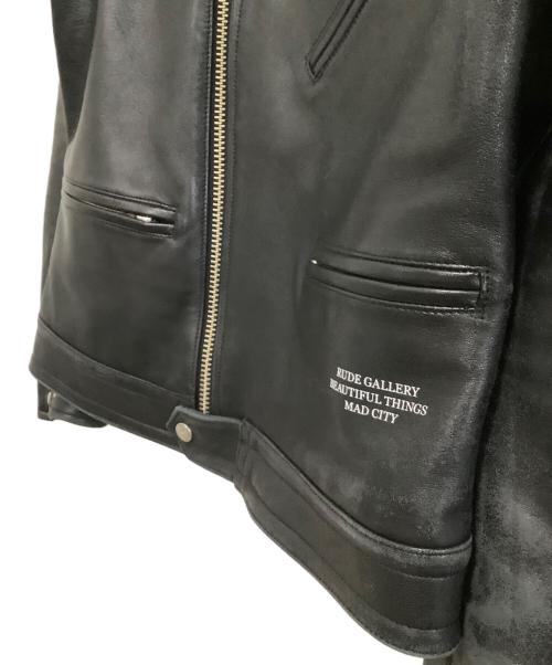 RUDE GALLERY（ルードギャラリー）RUDE GALLERY (ルードギャラリー) レザーライダースジャケット　19A/W ブラック サイズ:3の古着・服飾アイテム