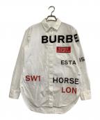 BURBERRYバーバリー）の古着「ホースフェリープリントシャツ」｜ホワイト