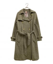 Harris Tweed（ハリスツイード）の古着「ステンカラーコート」｜グレー
