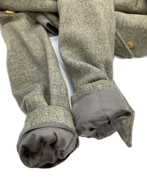 Harris Tweed（ハリスツイード）Harris Tweed (ハリスツイード) ステンカラーコート グレー サイズ:38の古着・服飾アイテム
