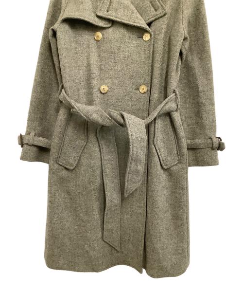 Harris Tweed（ハリスツイード）Harris Tweed (ハリスツイード) ステンカラーコート グレー サイズ:38の古着・服飾アイテム