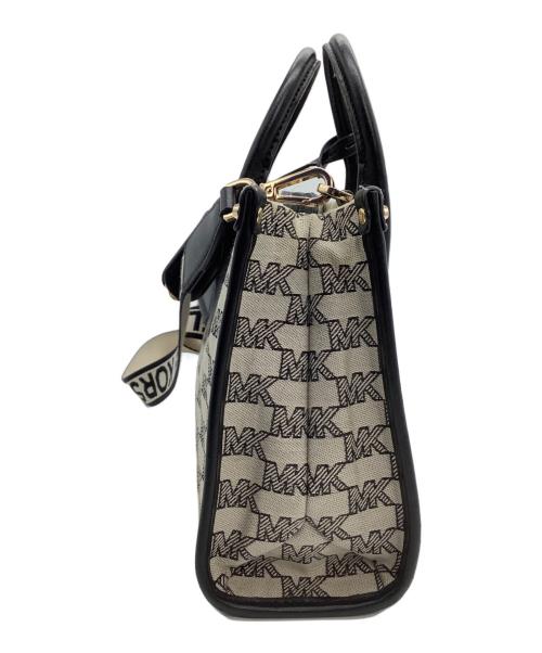 MICHAEL KORS（マイケルコース）MICHAEL KORS (マイケルコース) 2WAYバッグ ブラック×ベージュの古着・服飾アイテム