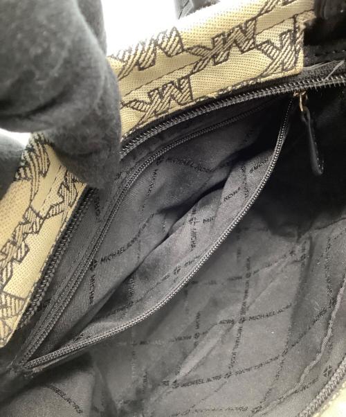 MICHAEL KORS（マイケルコース）MICHAEL KORS (マイケルコース) 2WAYバッグ ブラック×ベージュの古着・服飾アイテム