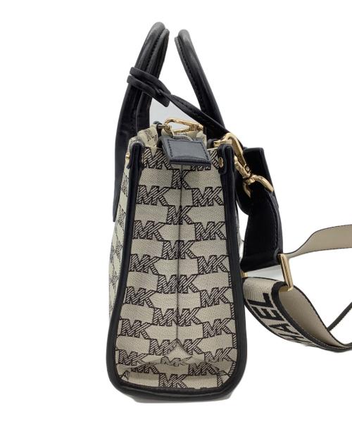 MICHAEL KORS（マイケルコース）MICHAEL KORS (マイケルコース) 2WAYバッグ ブラック×ベージュの古着・服飾アイテム