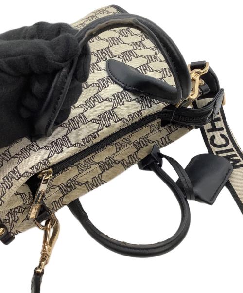MICHAEL KORS（マイケルコース）MICHAEL KORS (マイケルコース) 2WAYバッグ ブラック×ベージュの古着・服飾アイテム