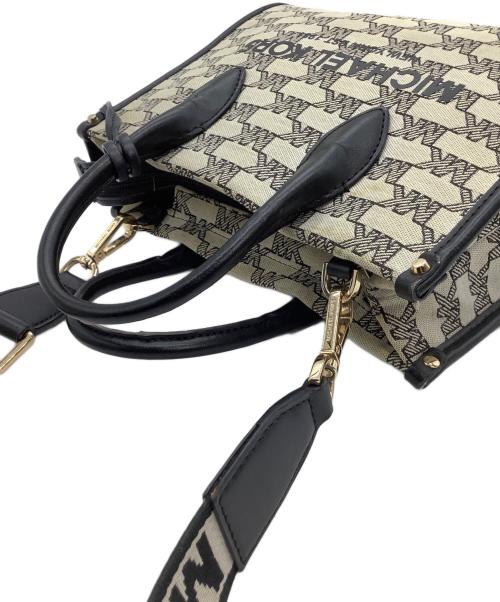 MICHAEL KORS（マイケルコース）MICHAEL KORS (マイケルコース) 2WAYバッグ ブラック×ベージュの古着・服飾アイテム