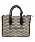 MICHAEL KORS (マイケルコース) 2WAYバッグ ブラック×ベージュ：8000円