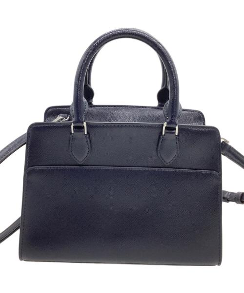 Kate Spade（ケイトスペード）Kate Spade (ケイトスペード) ショルダーバッグ　マディソン アップリケ エンブロイダード フローラル スモール サッチェル ネイビーの古着・服飾アイテム