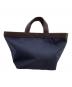 Herve Chapelier (エルベシャプリエ) トートバッグ インディゴ×ブラウン：15000円