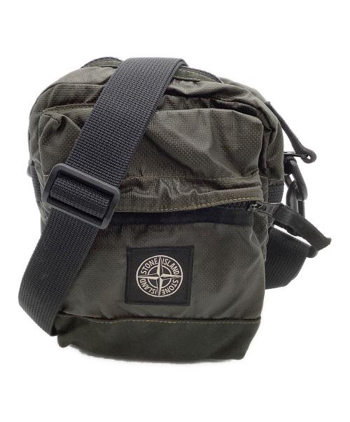 STONE ISLAND（ストーンアイランド）STONE ISLAND (ストーンアイランド) ショルダーバッグ　MUSSOLA GOMMATA CANVAS　23AW カーキの古着・服飾アイテム