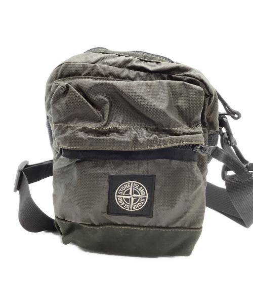 STONE ISLAND（ストーンアイランド）STONE ISLAND (ストーンアイランド) ショルダーバッグ　MUSSOLA GOMMATA CANVAS　23AW カーキの古着・服飾アイテム