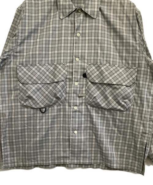 DAIWA PIER39（ダイワ ピア39）DAIWA PIER39 (ダイワ ピア39) 長袖シャツ 26SS 	TECH SPORTS OPEN COLLAR SHIRT L/S GREN PLAID グレー サイズ:Mの古着・服飾アイテム