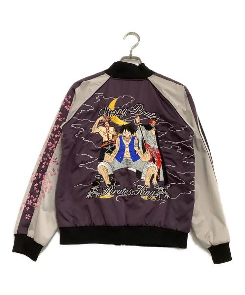 ONE PIECE（ワンピース）ONE PIECE (ワンピース) スカジャン 絡操魂 パープル サイズ:150の古着・服飾アイテム