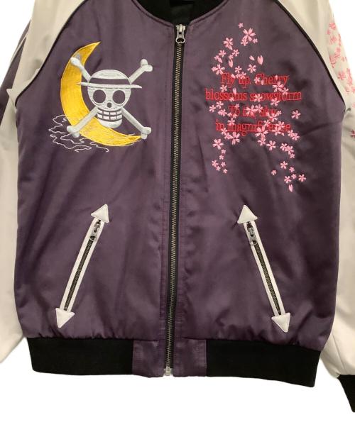 ONE PIECE（ワンピース）ONE PIECE (ワンピース) スカジャン 絡操魂 パープル サイズ:150の古着・服飾アイテム