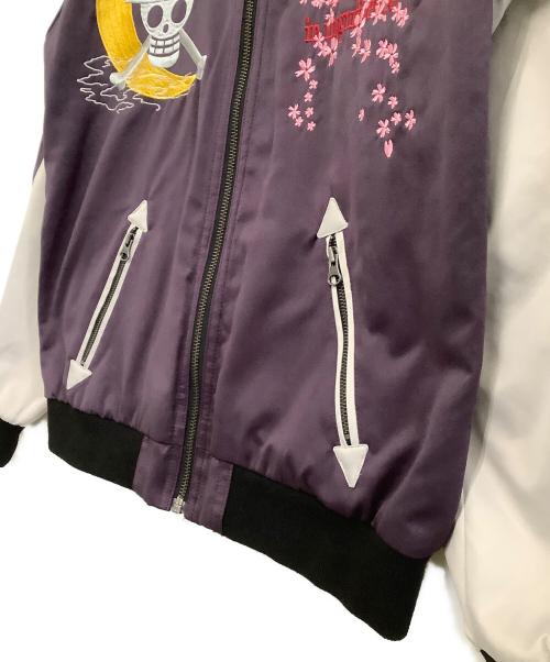 ONE PIECE（ワンピース）ONE PIECE (ワンピース) スカジャン 絡操魂 パープル サイズ:150の古着・服飾アイテム