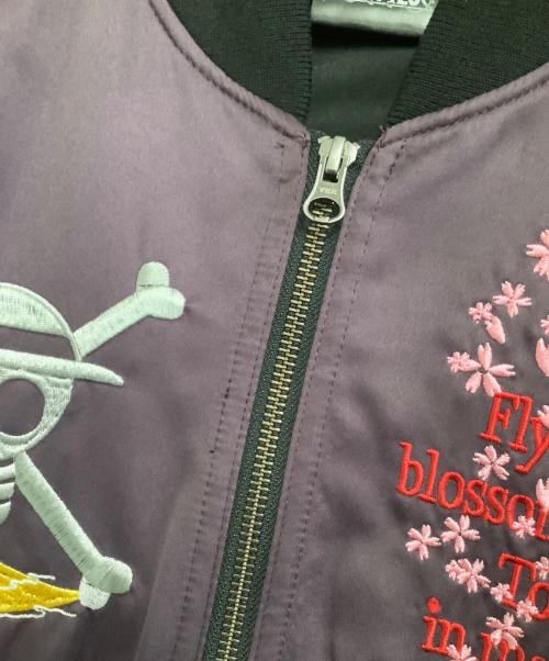 ONE PIECE（ワンピース）ONE PIECE (ワンピース) スカジャン 絡操魂 パープル サイズ:150の古着・服飾アイテム