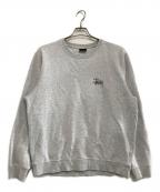 stussyステューシー）の古着「クルーネックスウェット」｜ライトグレー