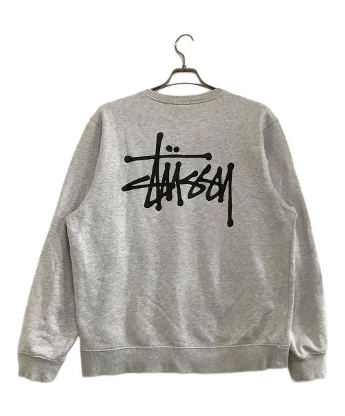 stussy（ステューシー）stussy (ステューシー) クルーネックスウェット ライトグレー サイズ:Mの古着・服飾アイテム