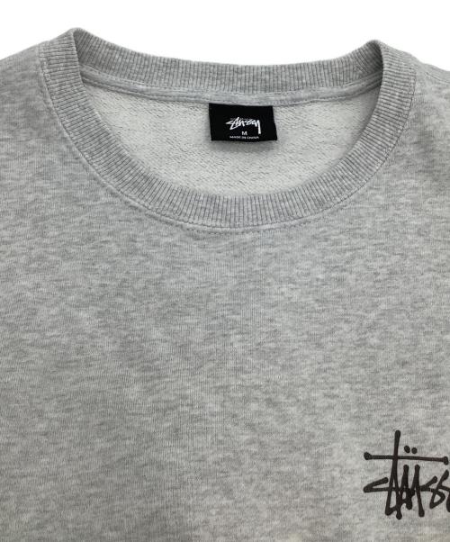 stussy（ステューシー）stussy (ステューシー) クルーネックスウェット ライトグレー サイズ:Mの古着・服飾アイテム