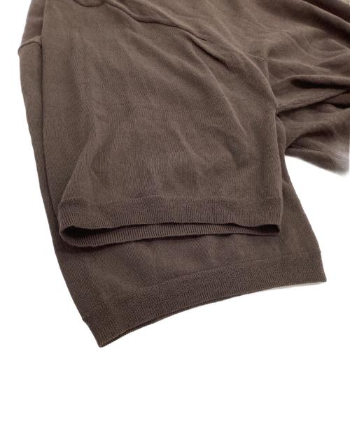 Whim Gazette（ウィムガゼット）Whim Gazette (ウィムガゼット) 薄手ニット　GEMINI　25SS ブラウン サイズ:freeの古着・服飾アイテム